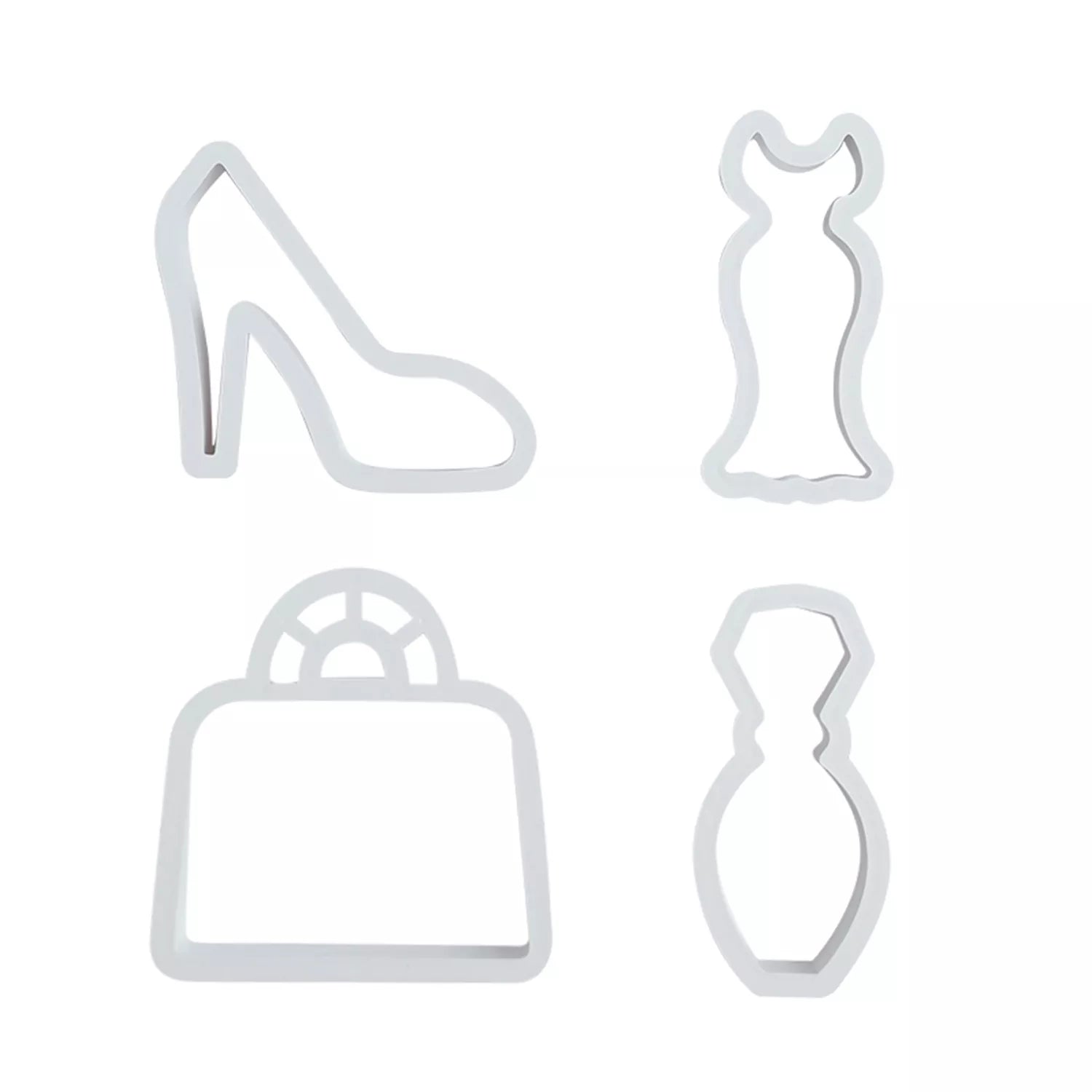 Skirt, High-Heeled Shoes, Handbag Cutting Mold Set