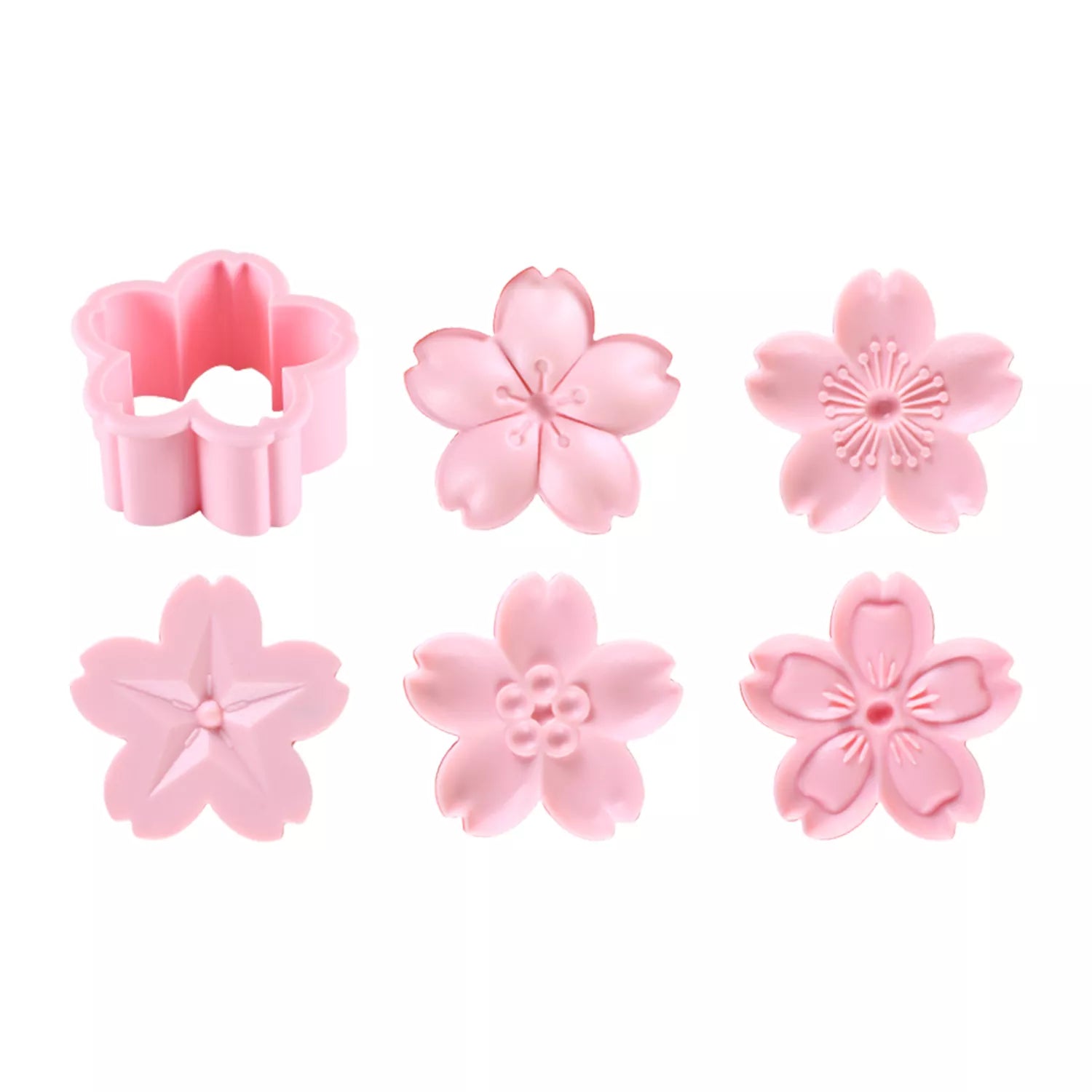 Cherry Blossom 6-Piece Cutter And Embossing Mold
