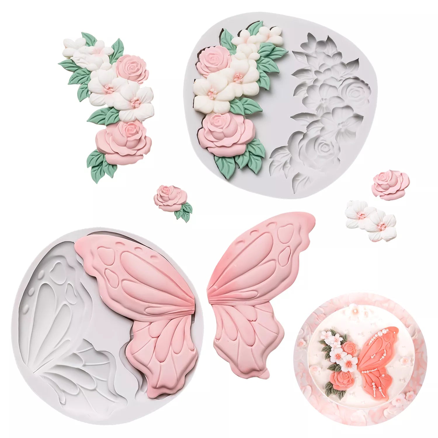 Butterfly, Rose Element Silicone Mold