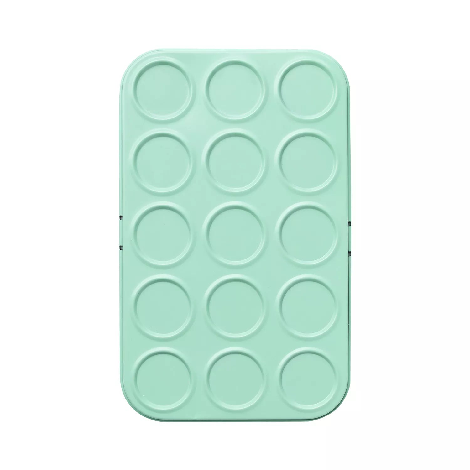 15-Cavity Green Macaron Biscuit Carbon Steel Baking Pan