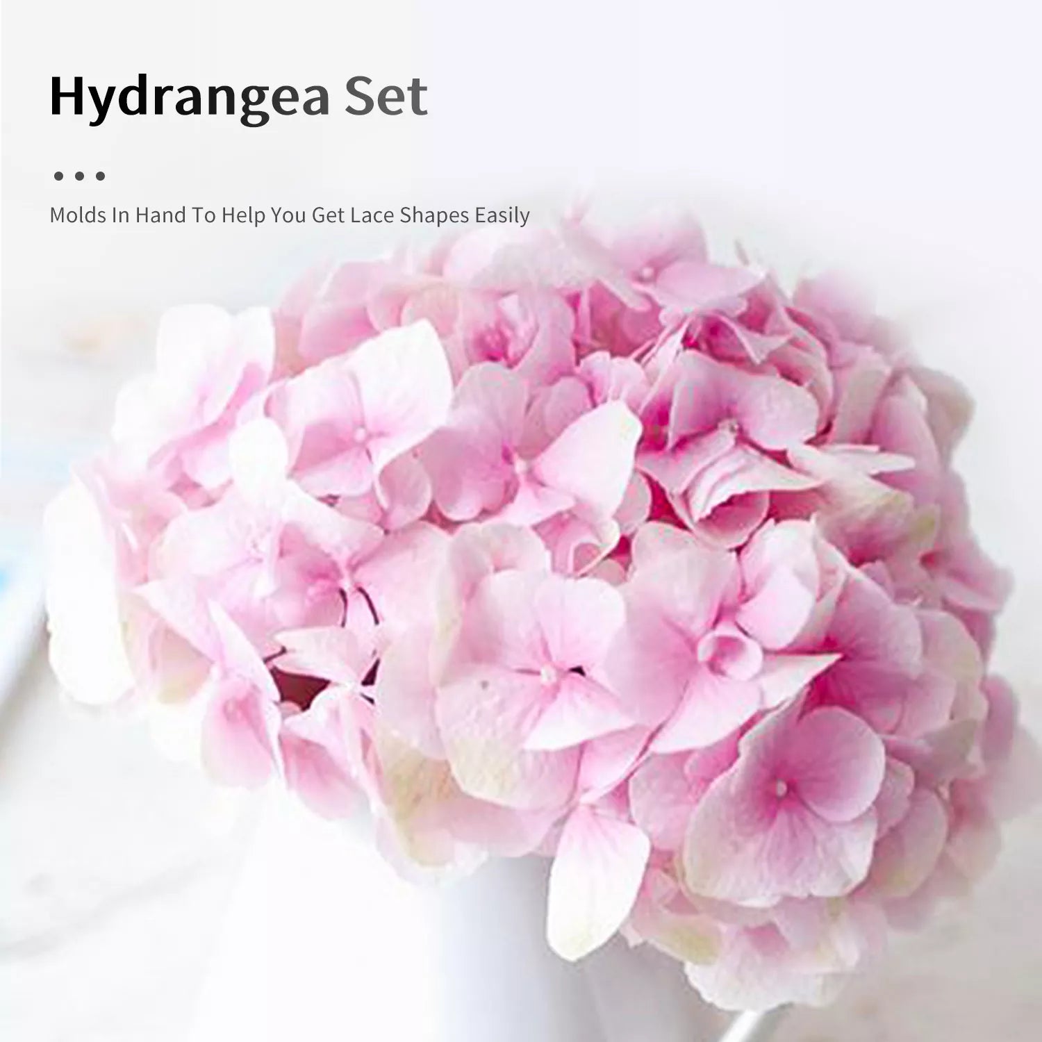 Realistic Hydrangea Sugar Paste Cutting And Embossing Silicone Mold Set