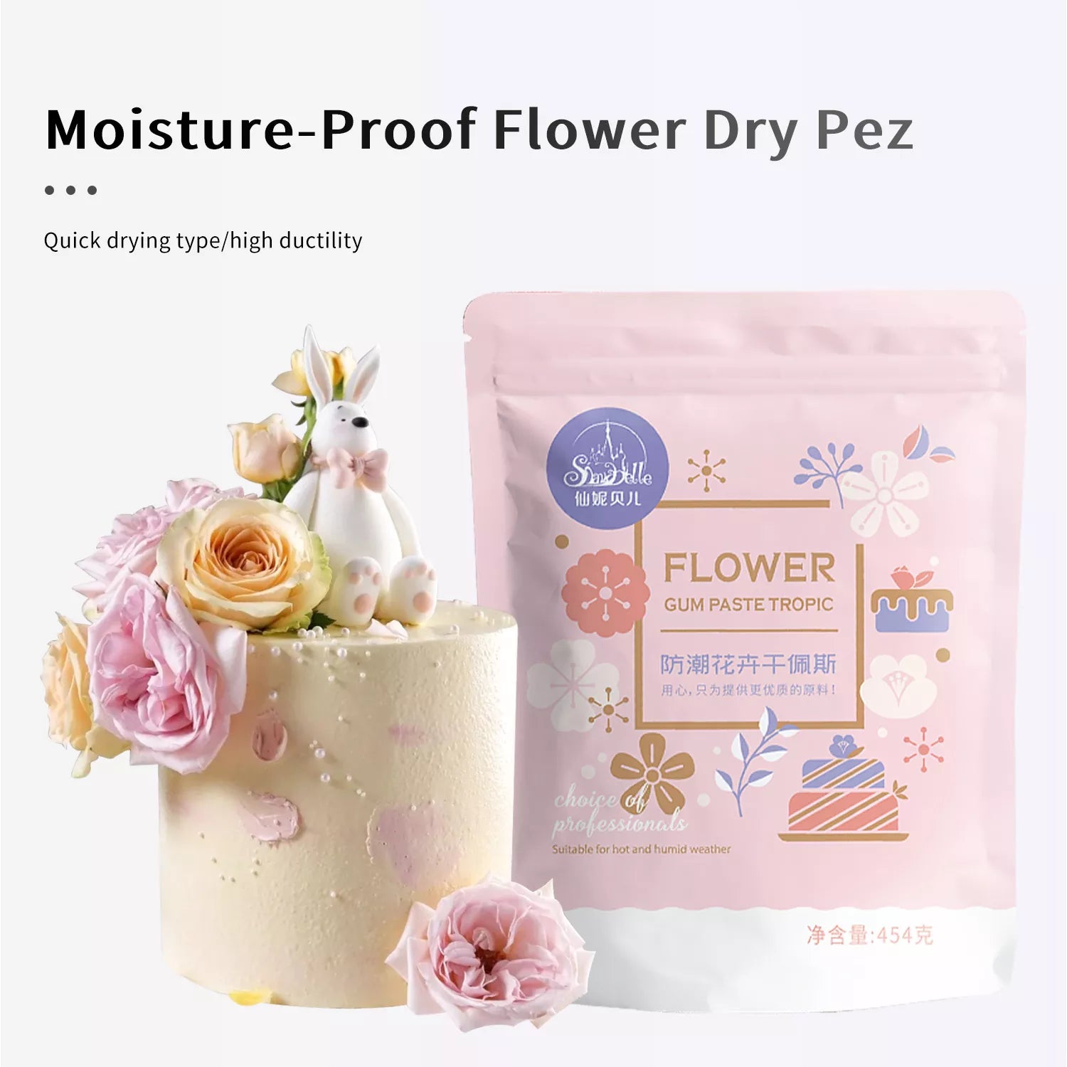 Moisture-proof Floral Fondant Gum Paste