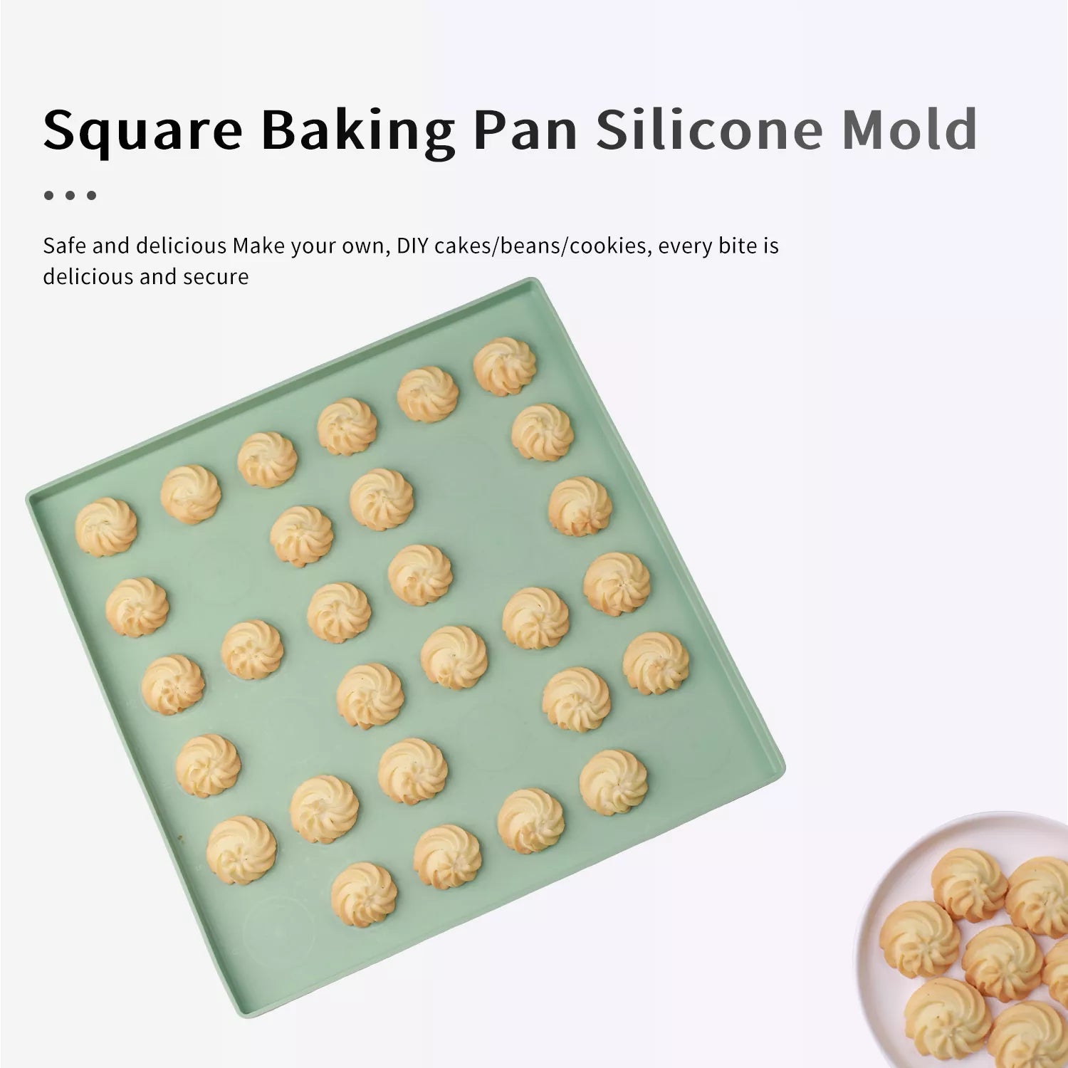 Square Carbon Steel Baking Pan Silicone Mold