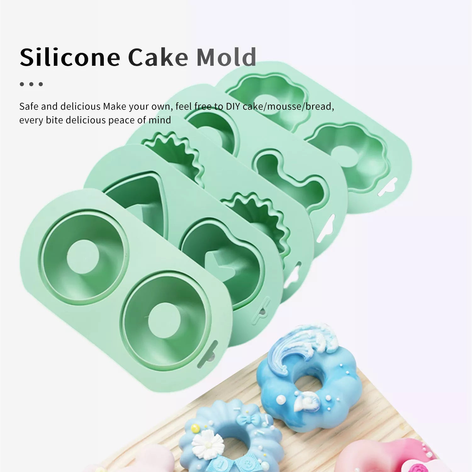 2-Hole Bundt Silicone Cake Mold