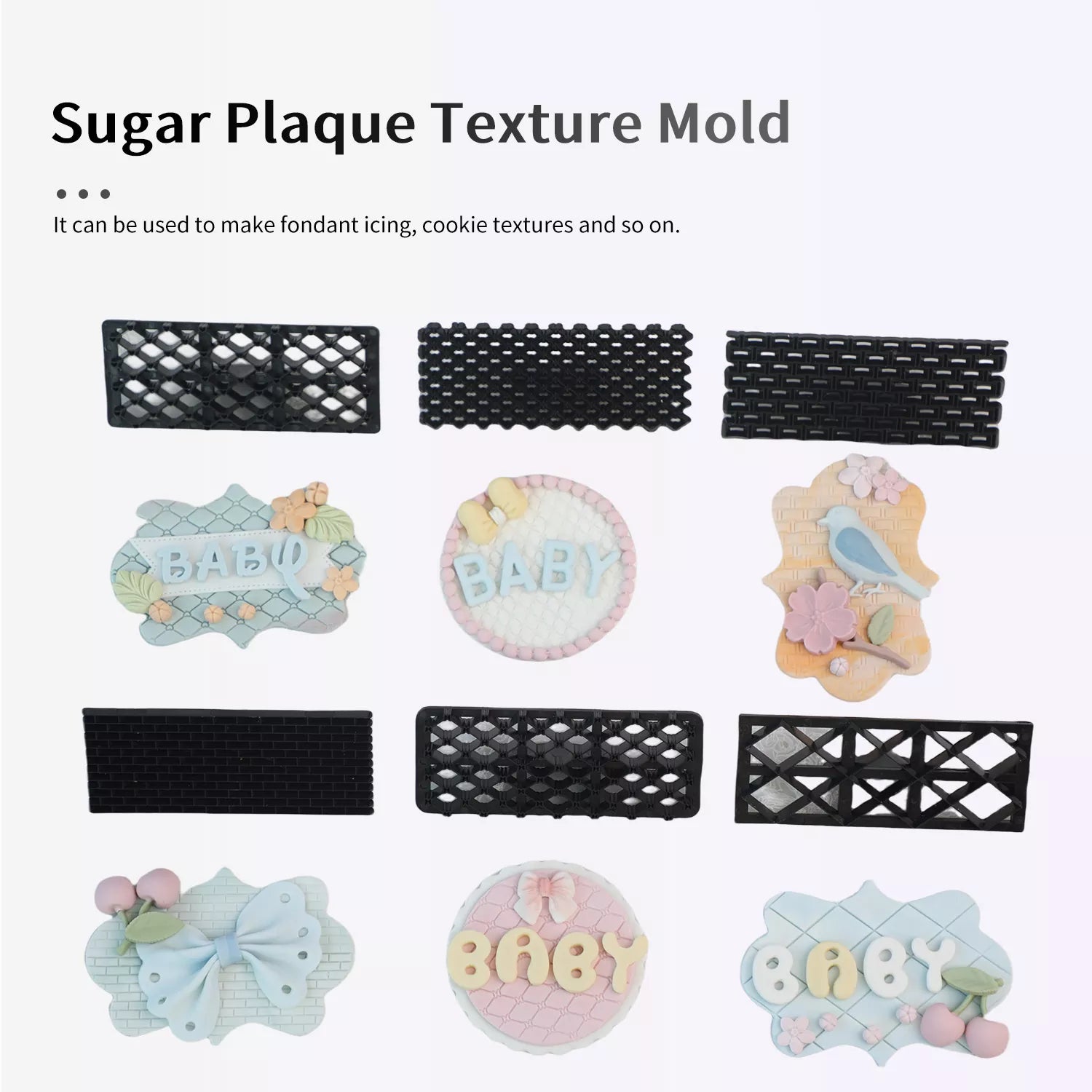 Square Pattern Fondant Pressing Mold