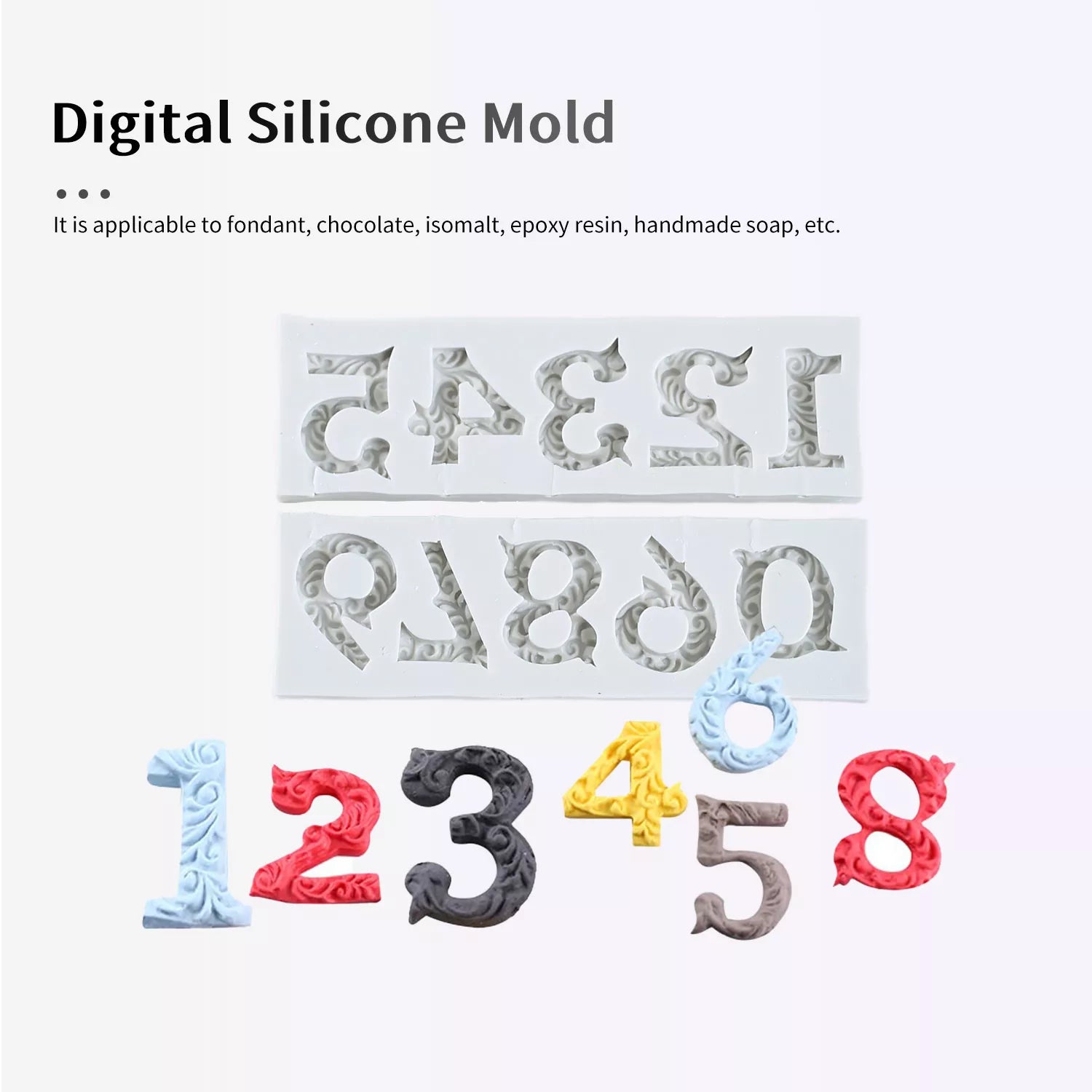 Silicone Mold for Numbers 0-9