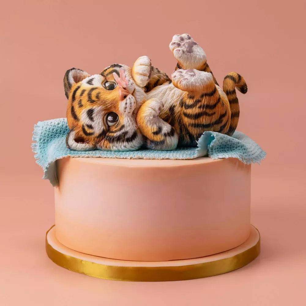 3D Fondant Playful Little Tiger Making Course