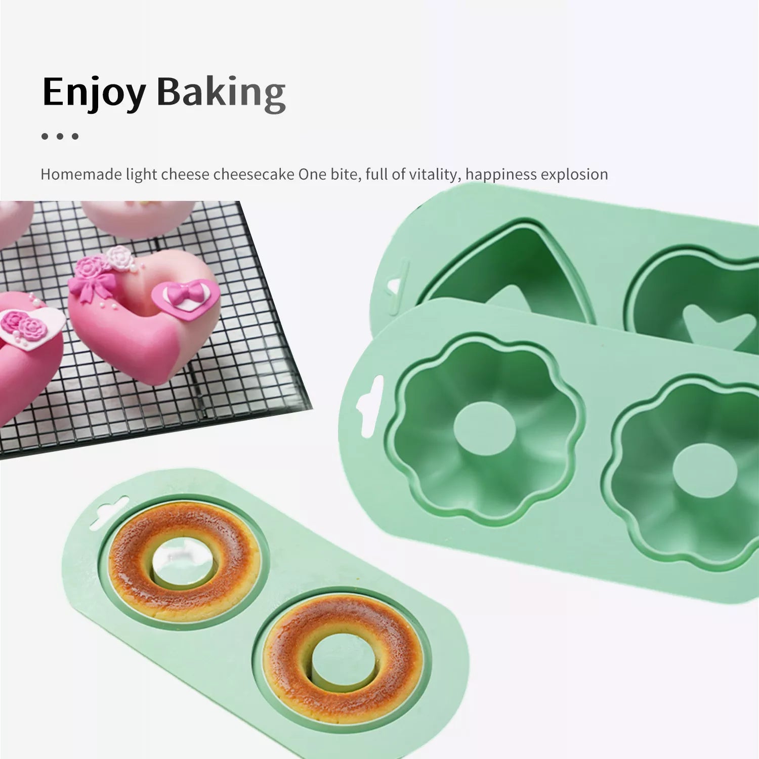 2-Hole Bundt Silicone Cake Mold