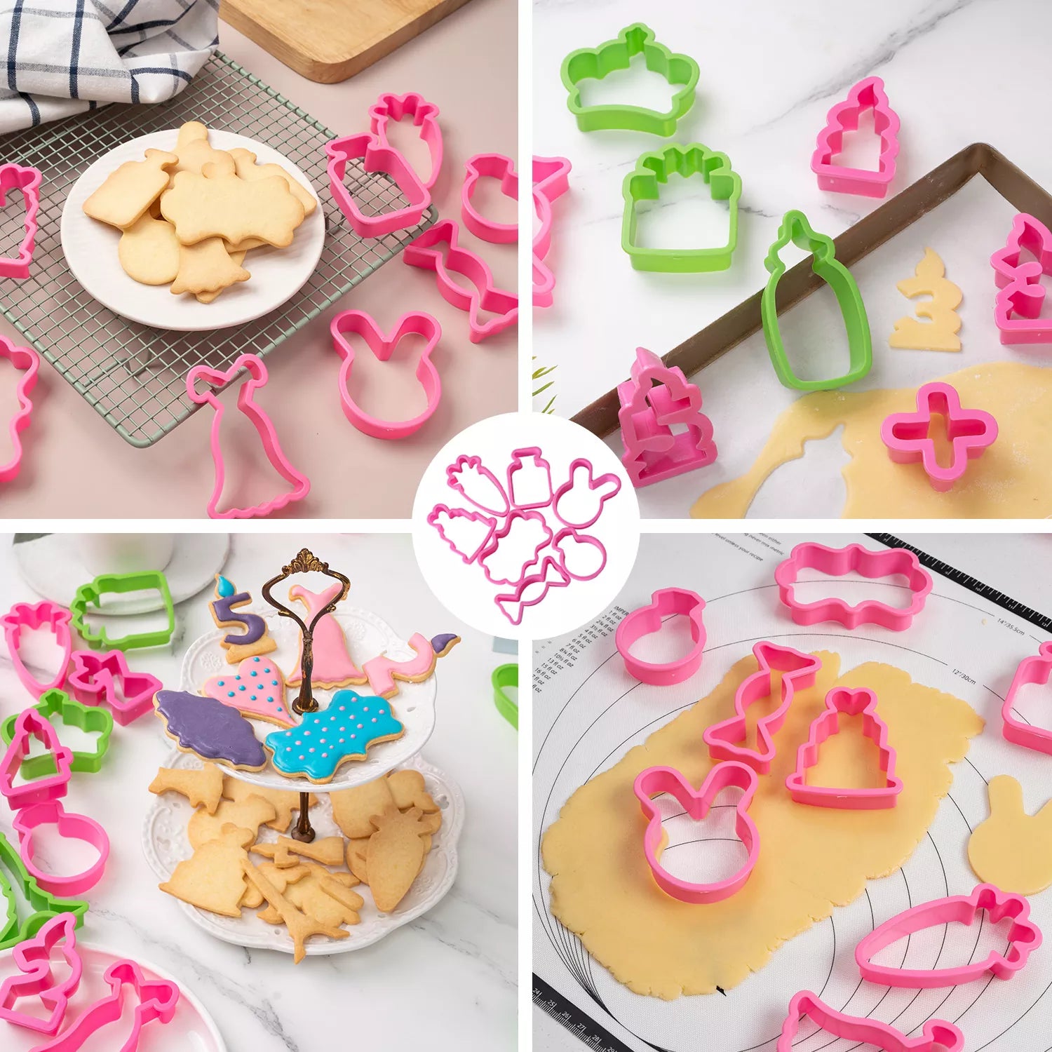 Animal, Candy, Number Fondant Cookie Cutter Set Mold
