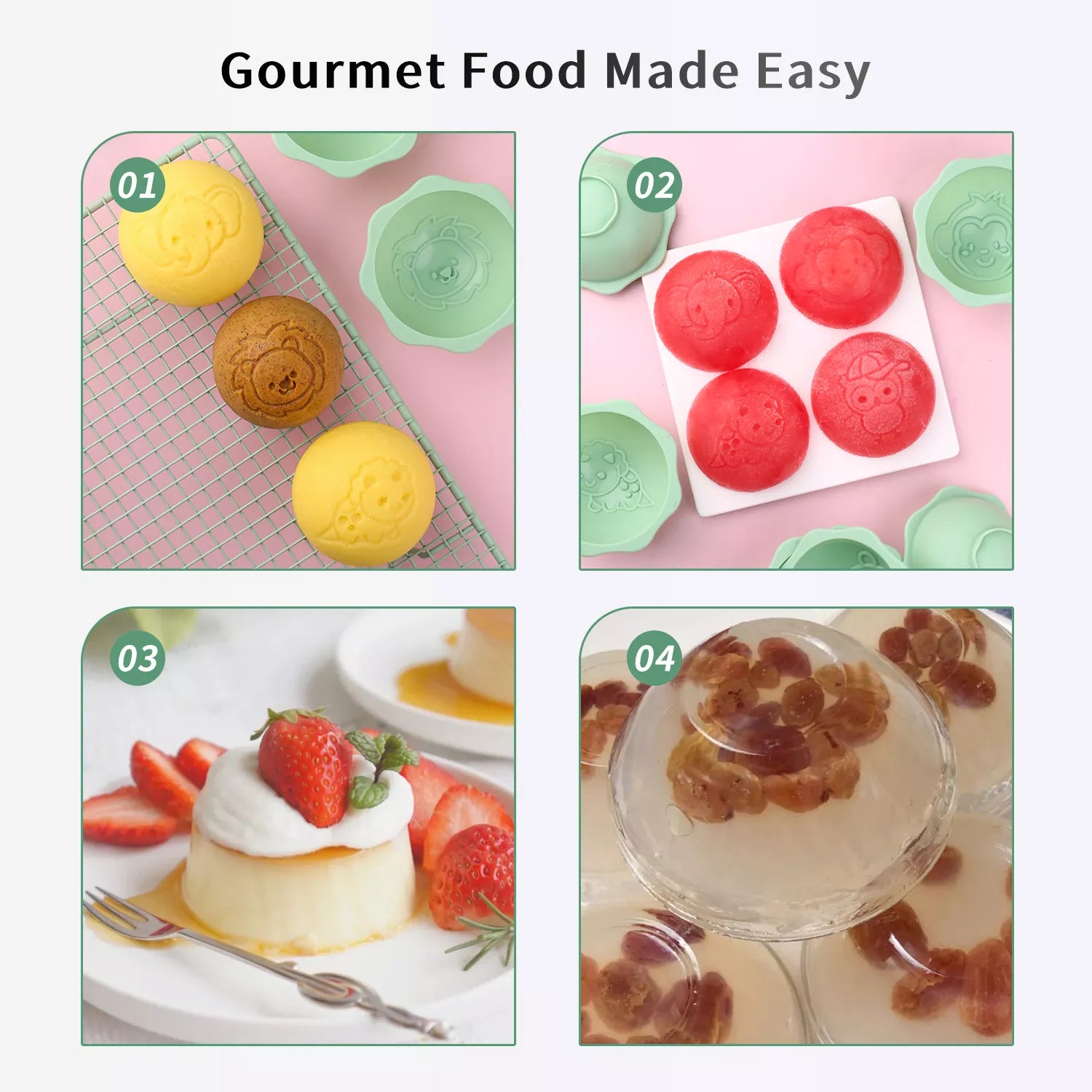 6-Piece Set Cartoon Cake Silicone Mold