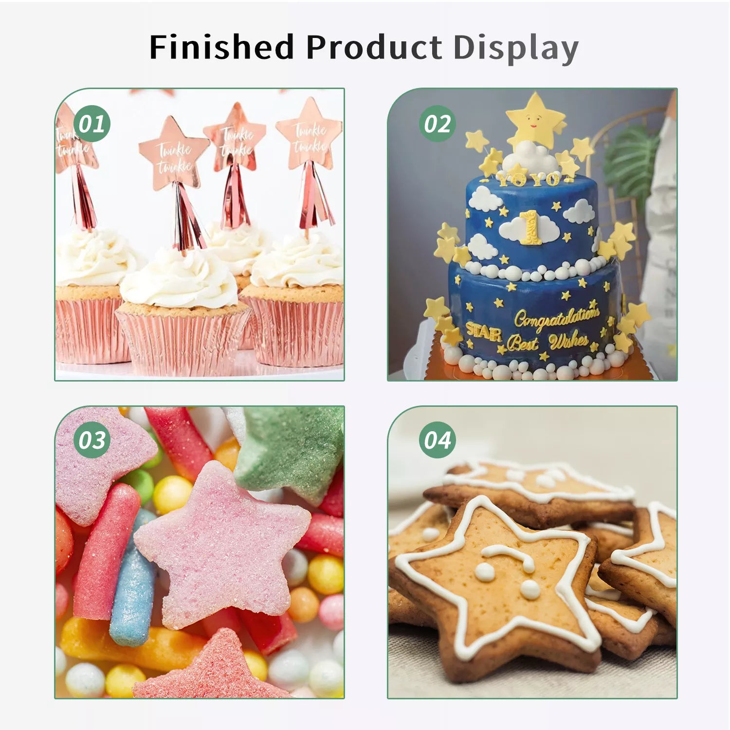 Star Light  & Heart Silicone Mold