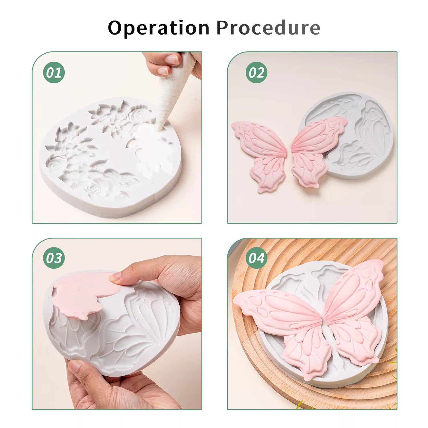 Butterfly, Rose Element Silicone Mold
