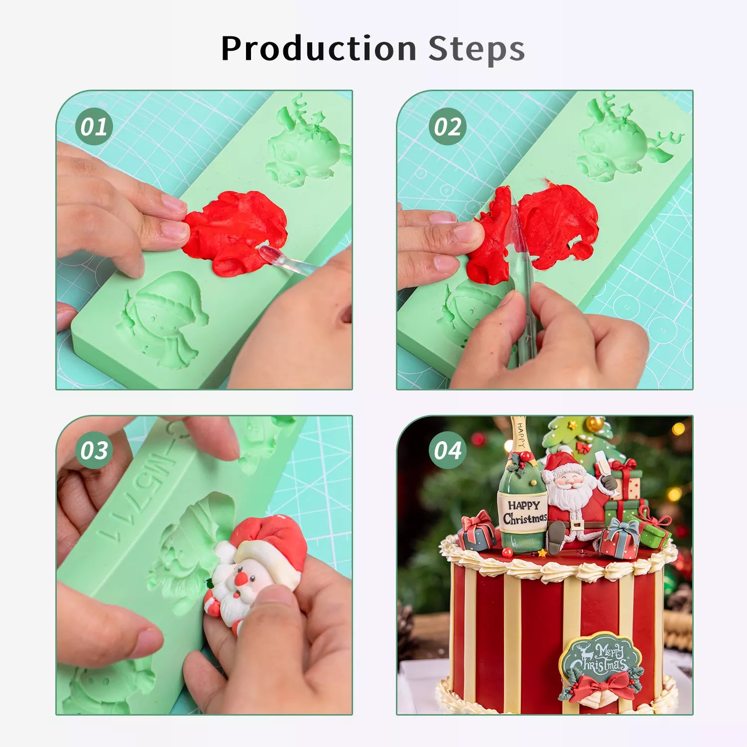 Christmas Silicone Mold – Cartoon Design