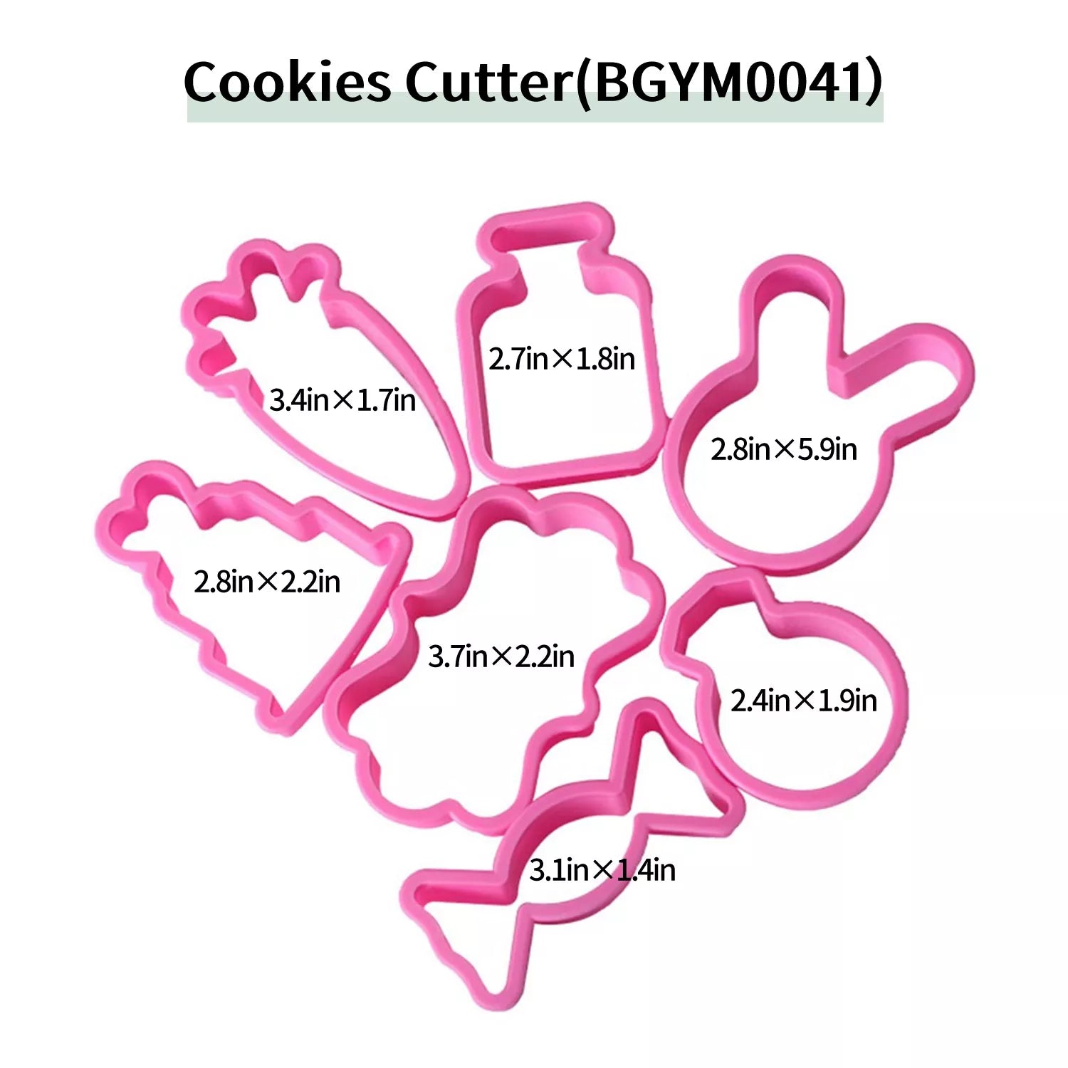 Animal, Candy, Number Fondant Cookie Cutter Set Mold