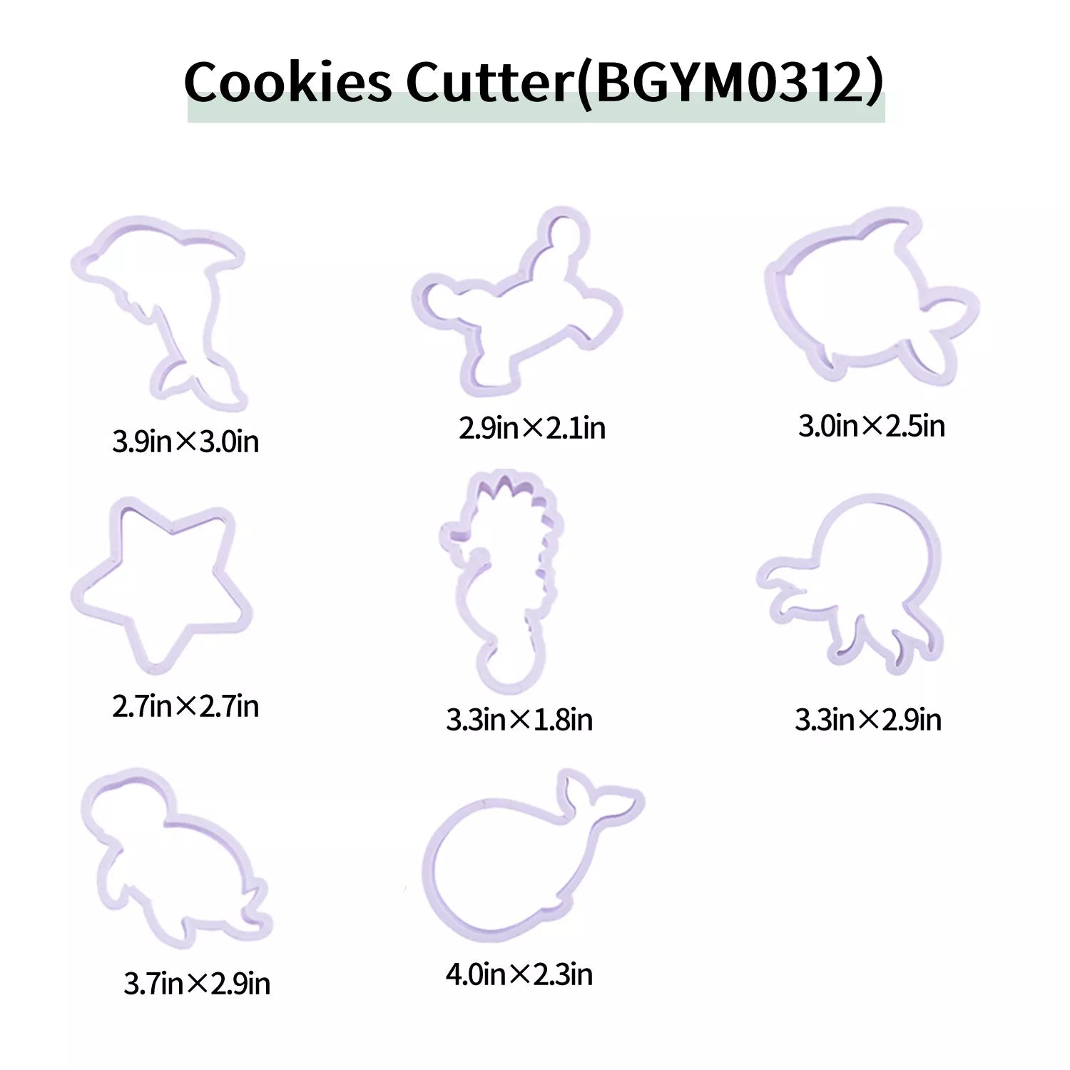 Animal, Candy, Number Fondant Cookie Cutter Set Mold