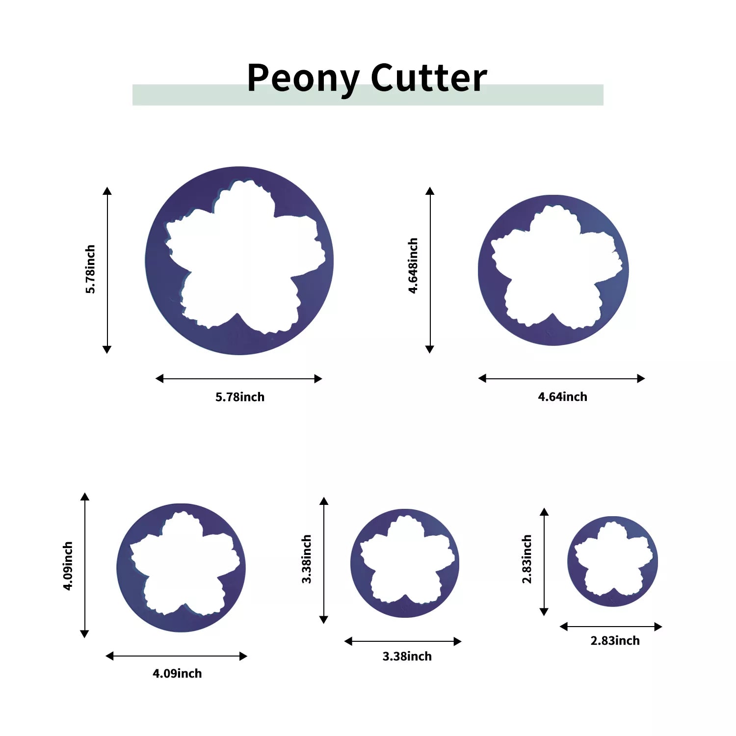 Peony Cutter Set Mold