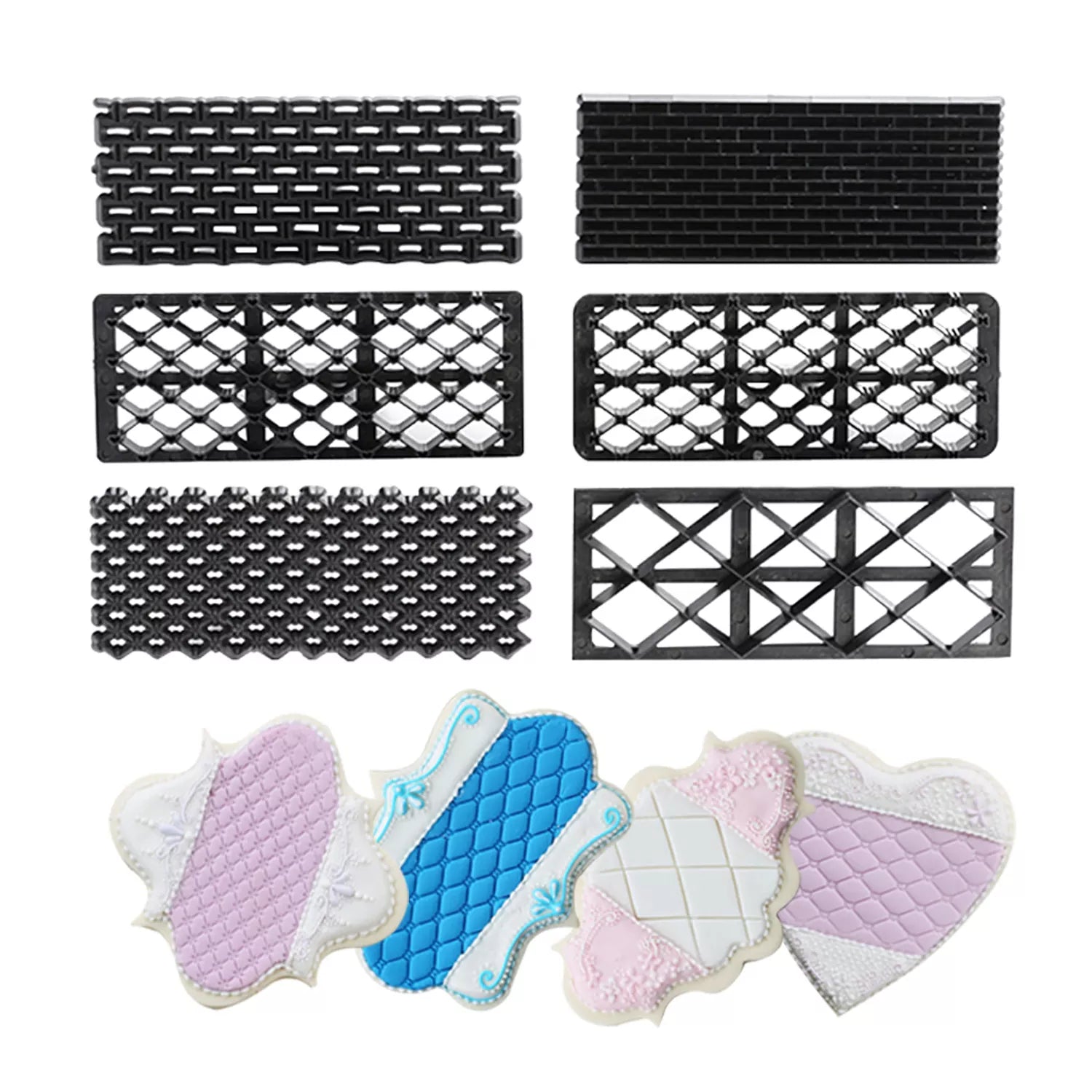 Square Pattern Fondant Pressing Mold