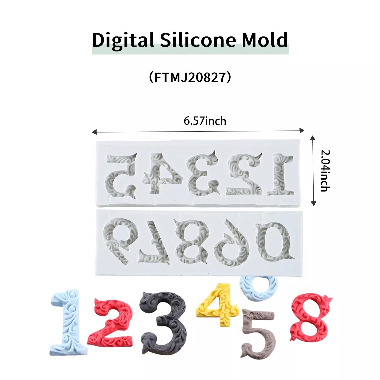 Silicone Mold for Numbers 0-9