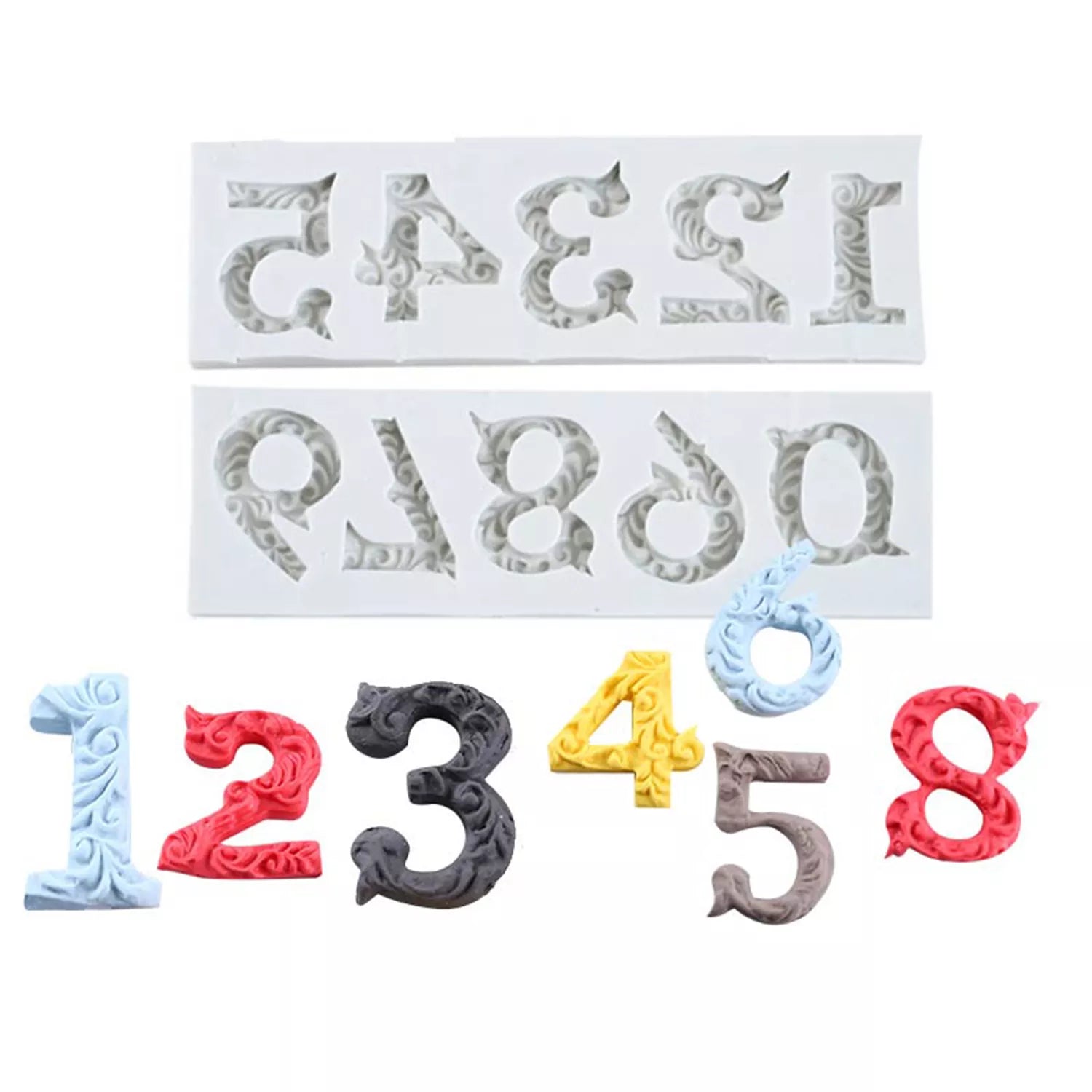 Silicone Mold for Numbers 0-9