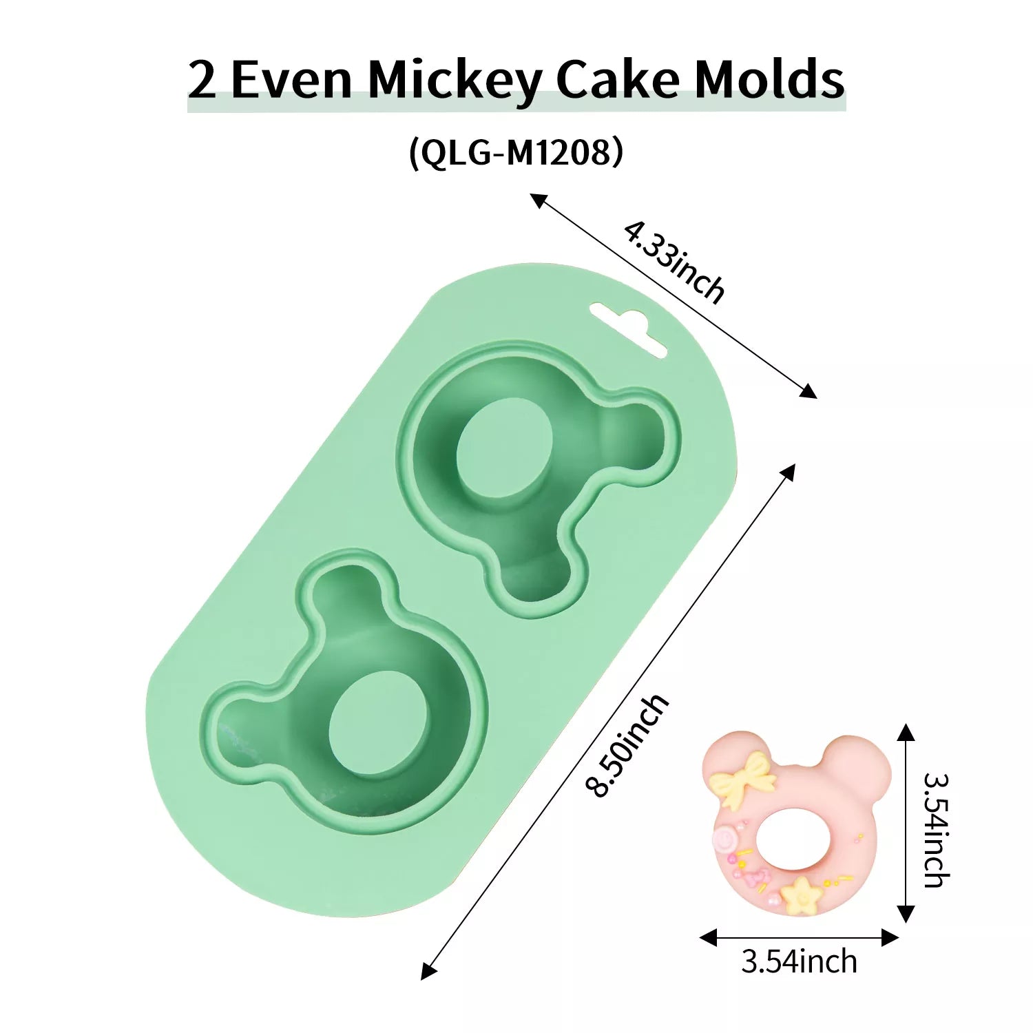 2-Hole Bundt Silicone Cake Mold