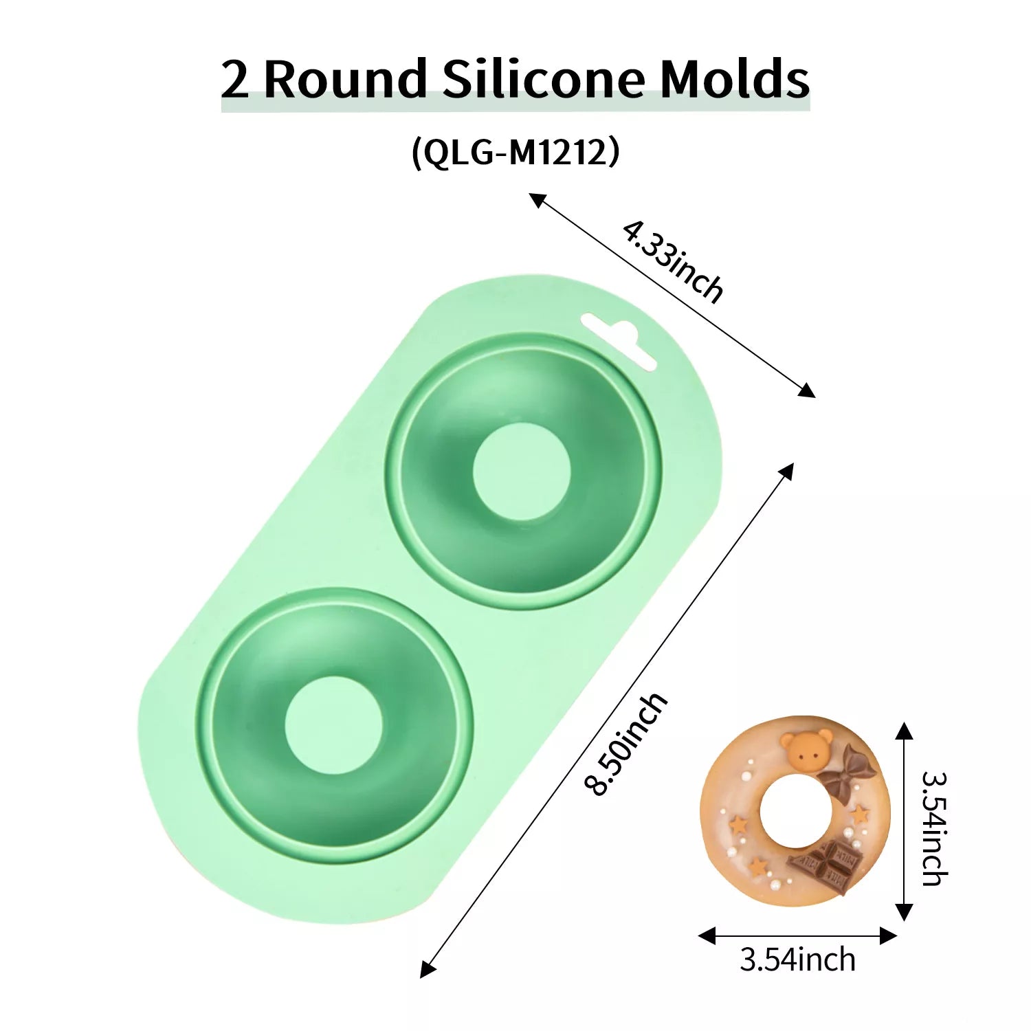 2-Hole Bundt Silicone Cake Mold