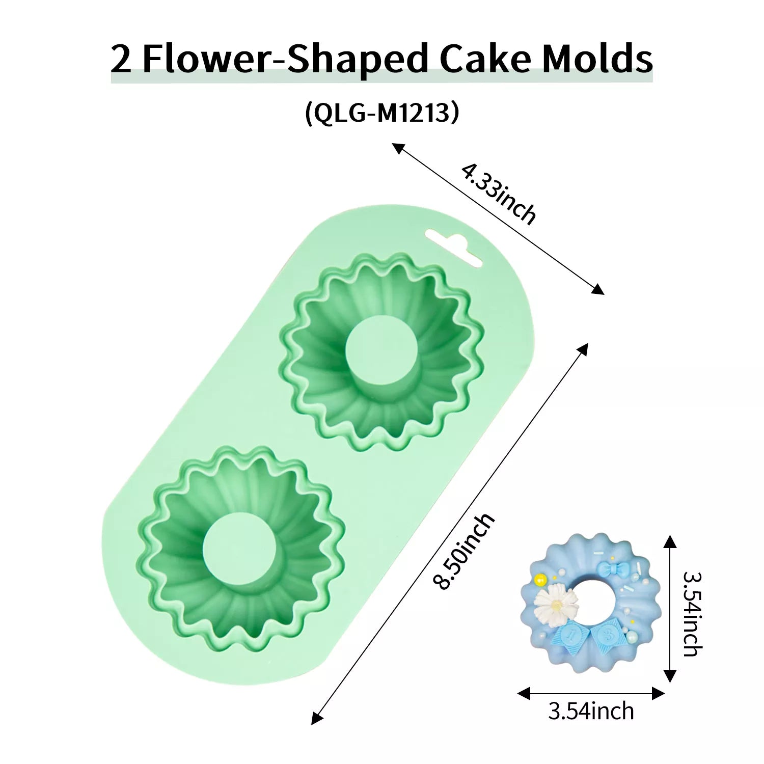 2-Hole Bundt Silicone Cake Mold