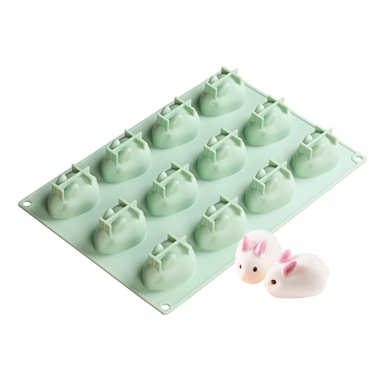 12-Cavity Rabbit Silicone Mold
