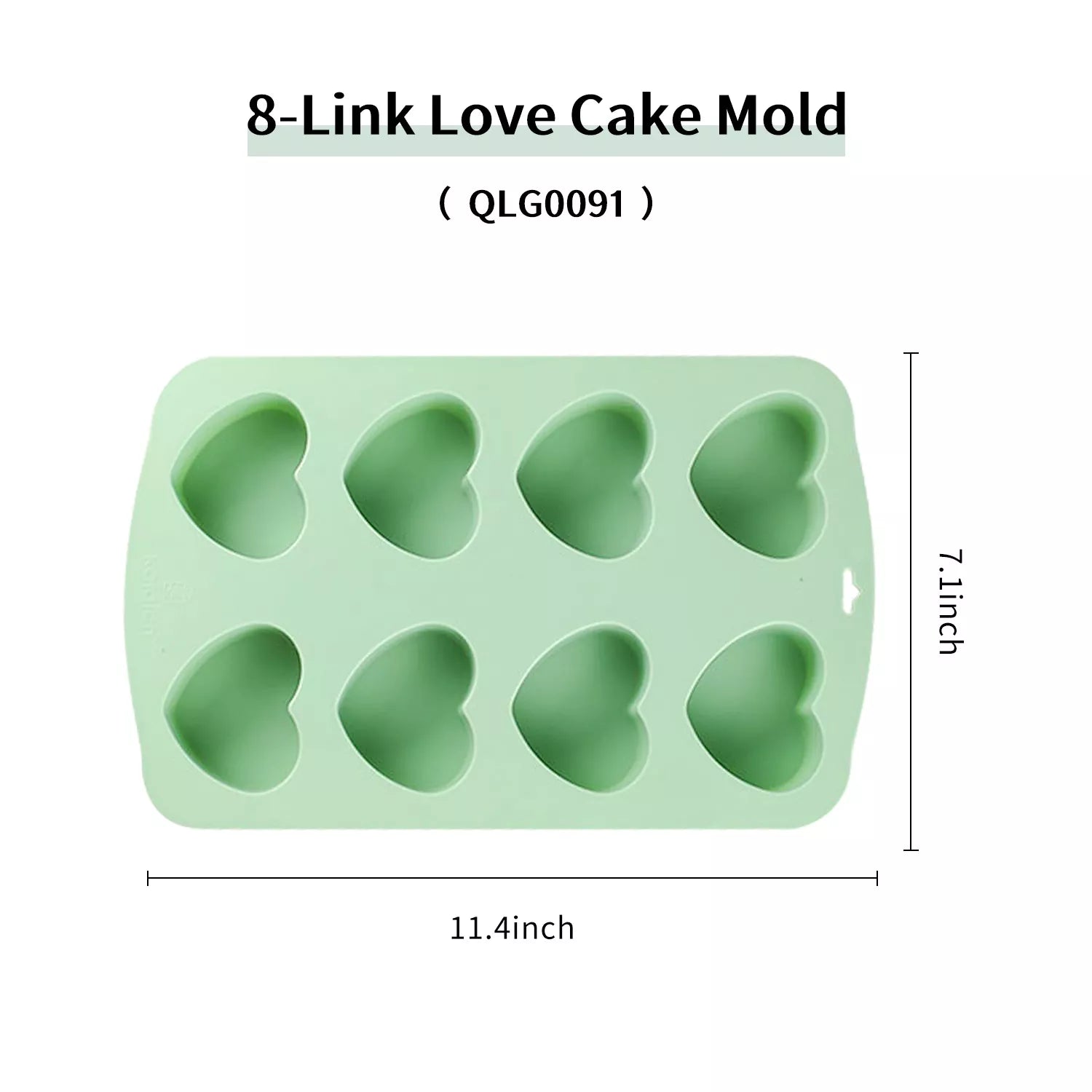 8-Hole Heart Cake Mold