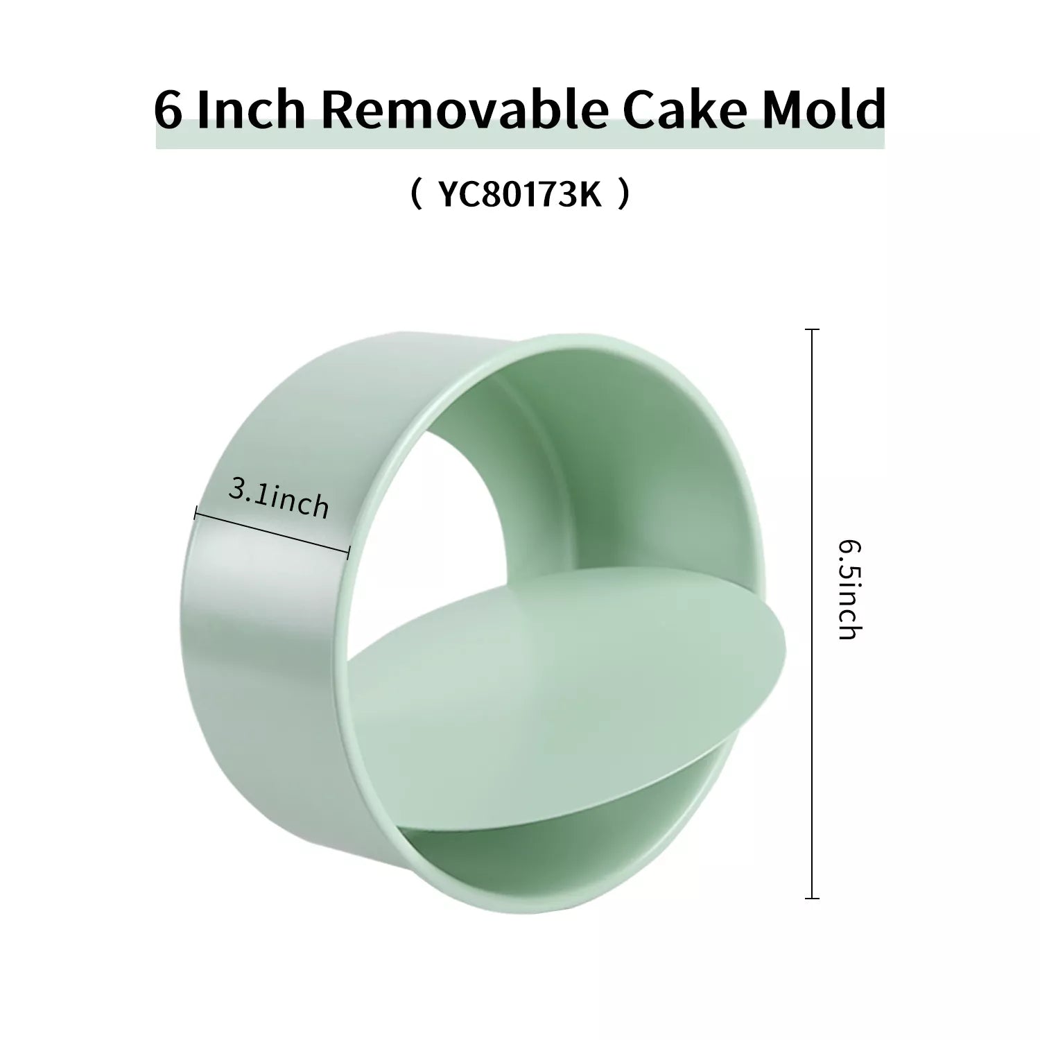 6-Inch Removable Bottom Chiffon Carbon Steel Mold